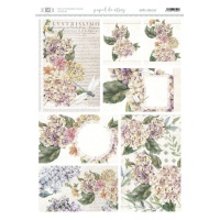 Papel de arroz de Hortensias vintage de 29,7 x 42 cm - Artis decor - 1 unidad