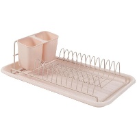 Escurreplatos de 44 x 24 x 12 cm rosa