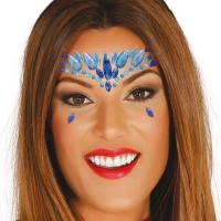 Joyas faciales adhesivas de lágrimas azules