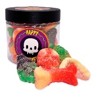 Bote con chucherías de Happy Halloween de 100 gr - 1 unidad