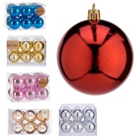 Bolas de Navidad lisas de 7 cm - 12 unidades