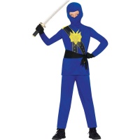 Disfraz de guerrero ninja azul para niño