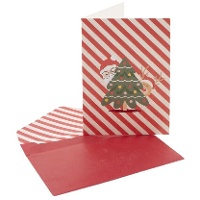 Tarjeta de felicitación navideña con Papá Noel surtidos - 1 unidad