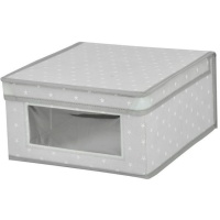 Caja de 31 x 28 x 15 cm plegable para ropa con ventana estrellas