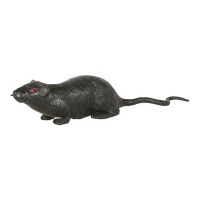 Ratón negro de 18 cm