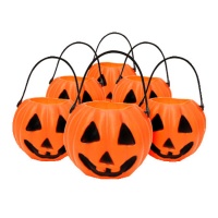 Mini cubos de calabazas con asa de 6 cm - 6 unidades