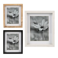 Marco para foto de 15 x 20 cm Flor blanco y negro