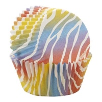 Cápsulas para cupcakes de estampado de cebra multicolor - Wilton - 75 unidades