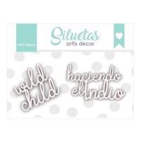 Chipboard de Wild child y Haciendo el indio - Artis decor - 2 unidades