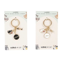 Llavero de gato I love you - 1 unidad