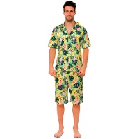 Disfraz de hawaiano amarillo para hombre