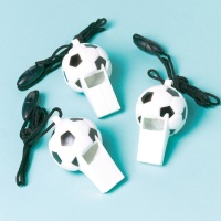 Silbatos de pelotas de fútbol - 12 piezas