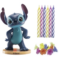Figura para tarta de Stitch con velas - 21 unidades