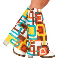 Cubrebotas de años 70 hippie cuadrados