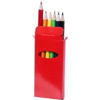 Lápices de colores en caja de colores - 6 unidades