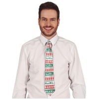 Corbata navideña con renos y copos