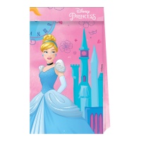 Bolsa de papel de princesas Disney Cenicienta y Rapunzel - 4 unidades