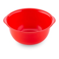 Bol de plástico rojo con asas de 21 x 10,5 cm - Dekora