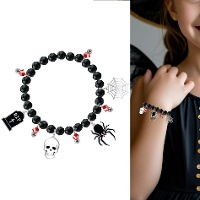 Pulsera de Halloween con figuras negra