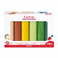 Set de fondant de 6 colores la jungla de 600 gr - Dekora