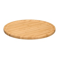 Bandeja de 30 x 30 cm de bambú redonda para aperitivos