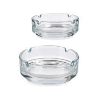 Cenicero de 9 cm transparente - 2 unidades