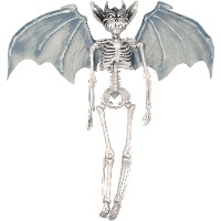 Colgante de esqueleto vampiro con alas de 40 cm