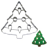 Cortador de árbol de Navidad con adornos de 19 x 18 cm - Creative Party