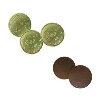 Monedas de chocolate con leche - 300 unidades