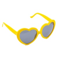 Gafas de sol de corazones con montura amarilla