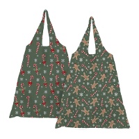 Bolsa de tela de Navidad verde plegable - 1 unidad