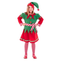 Disfraz de elfo con falda para niña
