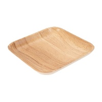 Vaciabolsillos cuadrado de madera de 20 cm - DCasa