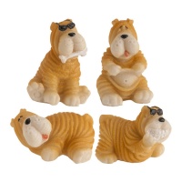 Figuras para roscón de perros de 3 cm - Dekora - 50 unidades