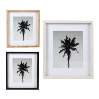 Marco de fotos Palmera blanco y negro para fotos de 20 x 25 cm - DCasa