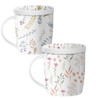 Taza de 350 ml Flores con filtro - DCasa - 1 unidad