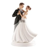 Figura para tarta de boda de novios baile nupcial - 20 cm