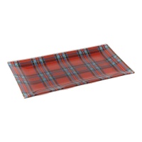 Plato de cuadros tartan de 26 x 14 cm