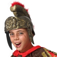 Casco de romano dorado infantil