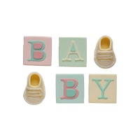 Figuras de azúcar de Baby surtidas - Decora - 6 unidades
