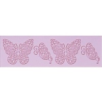 Molde de silicona rectangular de mariposas de 19,3 x 6 cm - Artis decor