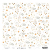 Papel Vellum nubes y estrellas de 30,5 x 30,5 cm - Artis decor - 3 unidades