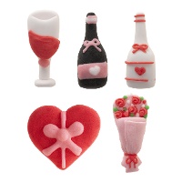 Figuras de azúcar románticas - 30 unidades