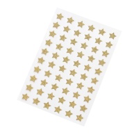 Pegatinas de estrella dorada con purpurina de 1 cm - 60 piezas