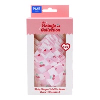 Cápsulas tulipán de papel para muffins de Cereza - PME - 24 unidades
