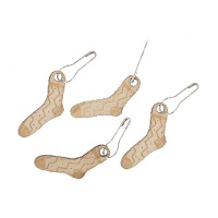 Marcadores de punto de madera en forma de calcetines - Milward - 10 unidades