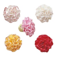 Figuras de azúcar de claveles de 3,5 cm - Dekora - 36 unidades