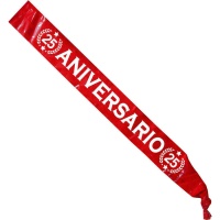 Banda de 25 aniversario roja - Eurofiestas