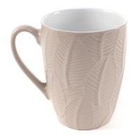 Taza de 400 ml hojas beige