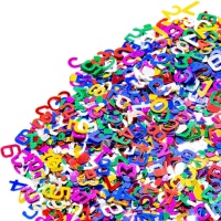 Confetti de números de colores surtidos de 20 gr